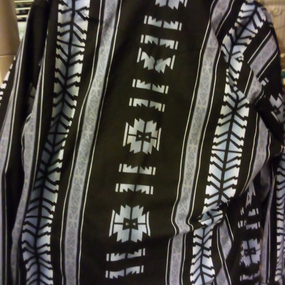 2 Western LS Dress Shirts Aztec Vintage 90's Panhandle Slim and High Noon - Picture 9 of 10